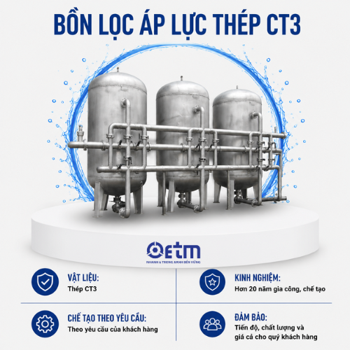 Bồn lọc áp lực thép CT3